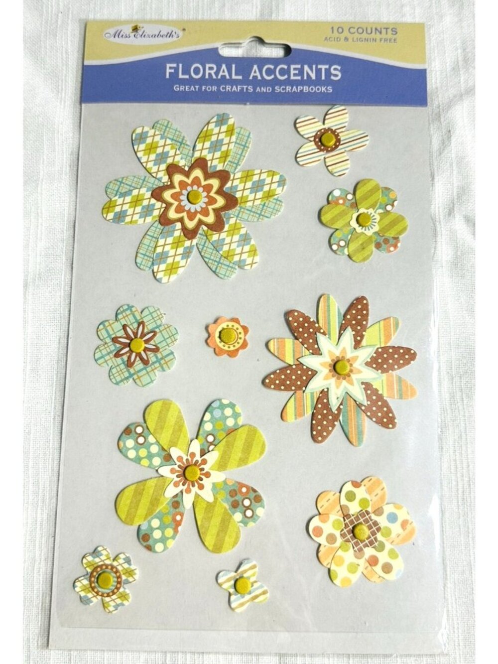 Miss Elizabeth’s Floral Accents Flowers Blooms Embellishment Scrapbook Crafts
